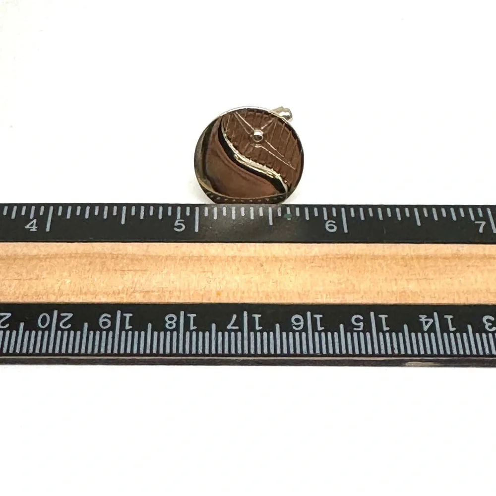 Vintage Goldtone Yin Yang Cufflinks